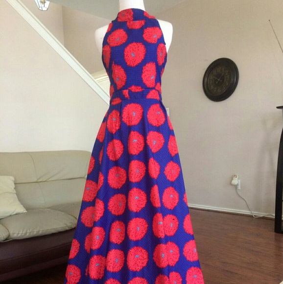 ankara turtle neck gown